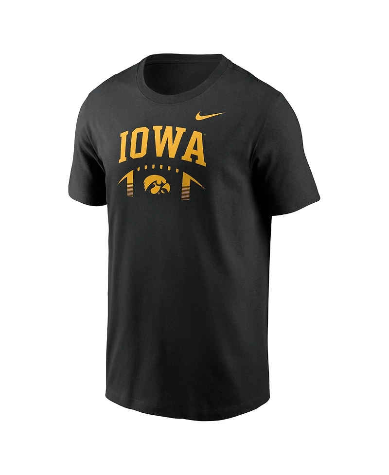 Nike Men's Black Iowa Hawkeyes Primetime Football Icon T-Shirt