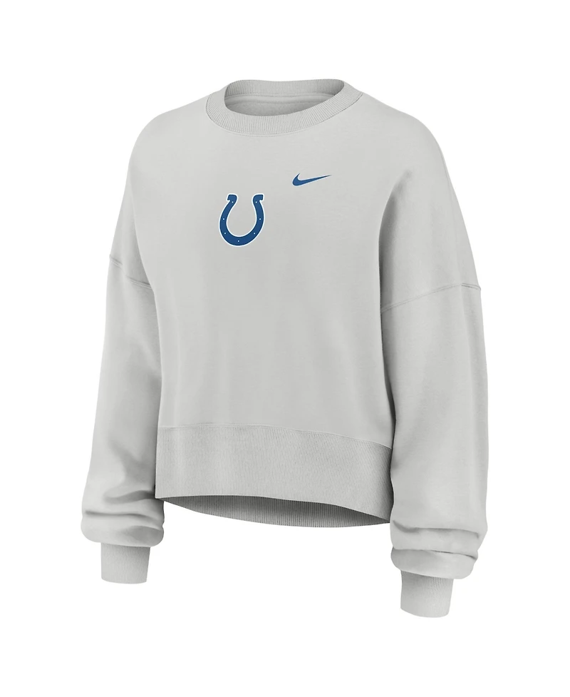 Nike Women's Gray Indianapolis Colts Oversized Primetime Phoenix Fleece Sweatshirt