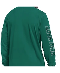 Starter Men's Green New York Jets Clutch Hit Ii Long-Sleeve T-Shirt