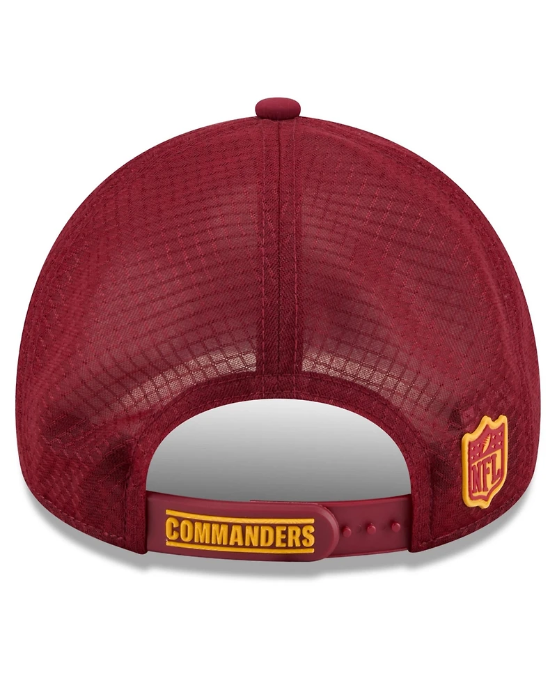 New Era Men's Burgundy Washington Commanders 2026 Sideline Apex 9FORTY Adjustable Trucker Hat