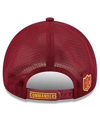 New Era Men's Burgundy Washington Commanders 2026 Sideline Apex 9FORTY Adjustable Trucker Hat