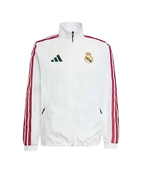 Adidas Men's White Real Madrid 2026 Full-Zip Anthem Jacket