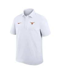 Nike Men's White Texas Longhorns Coaches Sideline Dri-fit Polo Shirt
