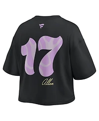 Fanatics Women's Josh Allen Black Buffalo Bills Fashion Cropped T-Shirt