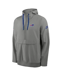 Nike Men's Gray Buffalo Bills Sideline Broken Rules Alternate Anorak Half-Zip Hoodie