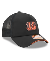 New Era Men's Black Cincinnati Bengals 2026 Sideline Apex 9FORTY Adjustable Trucker Hat