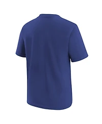 Nike Big Boys and Girls Royal Chicago Cubs Wordmark T-Shirt