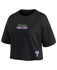 Fanatics Women's Kyle Schwarber Black Philadelphia Phillies Name Number Cropped Top