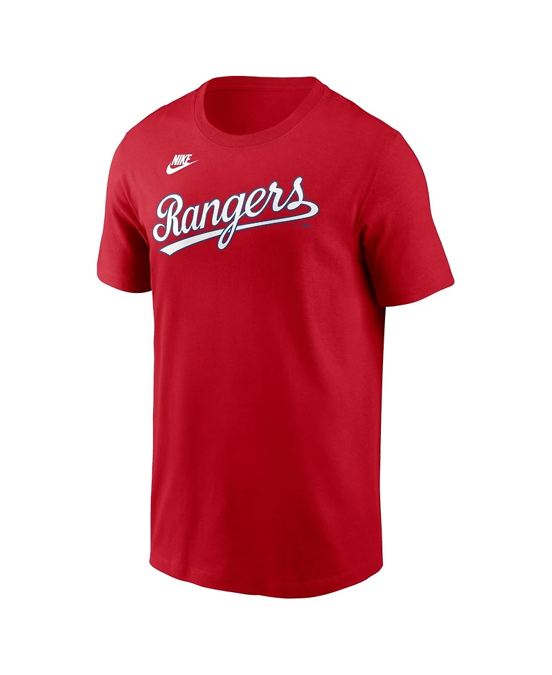 Nike Men's Ivan Rodriguez Red Texas Rangers Cooperstown Collection Name Number T-Shirt