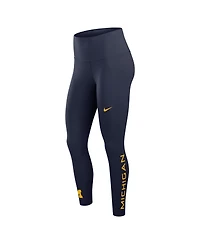 Nike Women's Navy Michigan Wolverines Zenvy High Dri-fit 7/8 Leggings
