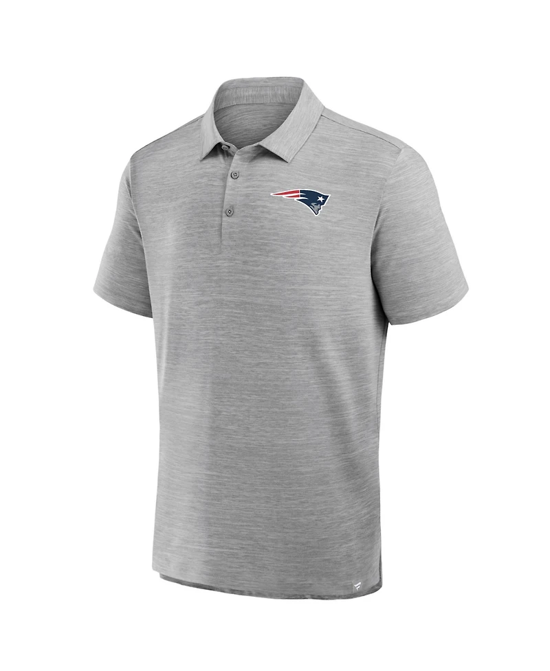 Fanatics Men's Heather Gray New England Patriots Clutch Polo Shirt
