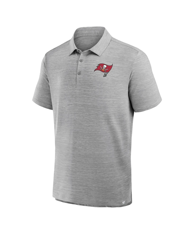 Fanatics Men's Heather Gray Tampa Bay Buccaneers Clutch Polo Shirt