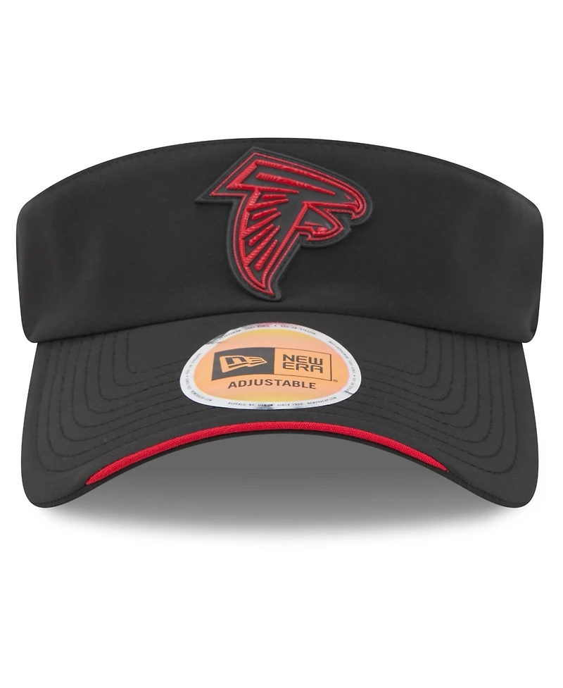 New Era Men's Black Atlanta Falcons 2026 Sideline Adjustable Visor Hat