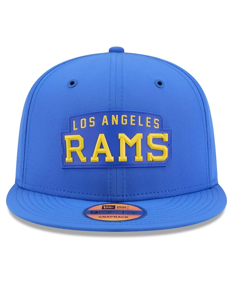 New Era Men's Royal Los Angeles Rams 2026 Sideline Throwback 9FIFTY Snapback Hat