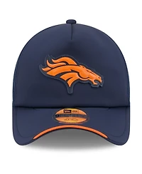 New Era Men's Navy Denver Broncos 2026 Sideline Apex 9FORTY Adjustable Trucker Hat