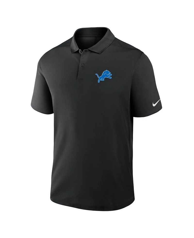 Nike Men's Black Detroit Lions Dri-fit Victory Polo Shirt