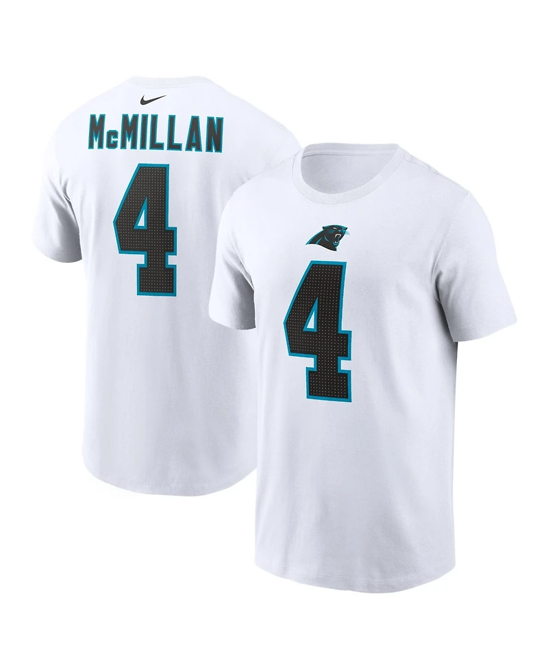 Nike Men's Tetairoa McMillan White Carolina Panthers Name Number T-Shirt