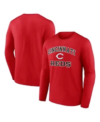 Logo Athletic Men's Red Cincinnati Reds Heart SoulLong sleeves T-Shirt