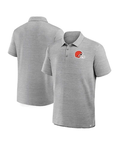 Fanatics Men's Heather Gray Cleveland Browns Clutch Polo Shirt