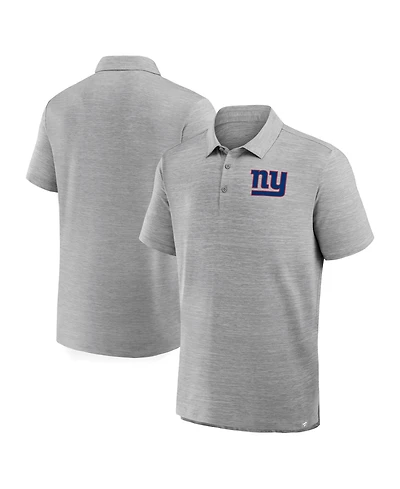 Fanatics Men's Heather Gray New York Giants Clutch Polo Shirt