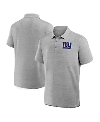 Fanatics Men's Heather Gray New York Giants Clutch Polo Shirt