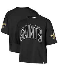 47 Brand Women's Black New Orleans Saints Call Out Reed City T-Shirt