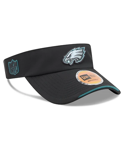 New Era Men's Black Philadelphia Eagles 2026 Sideline Adjustable Visor Hat