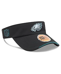 New Era Men's Black Philadelphia Eagles 2026 Sideline Adjustable Visor Hat