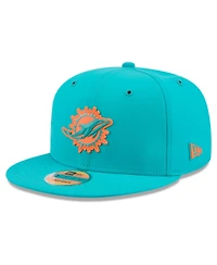 New Era Men's Aqua Miami Dolphins 2026 Sideline 9FIFTY Snapback Hat