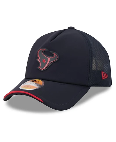 New Era Men's Navy Houston Texans 2026 Sideline Apex 9FORTY Adjustable Trucker Hat