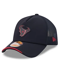 New Era Men's Navy Houston Texans 2026 Sideline Apex 9FORTY Adjustable Trucker Hat