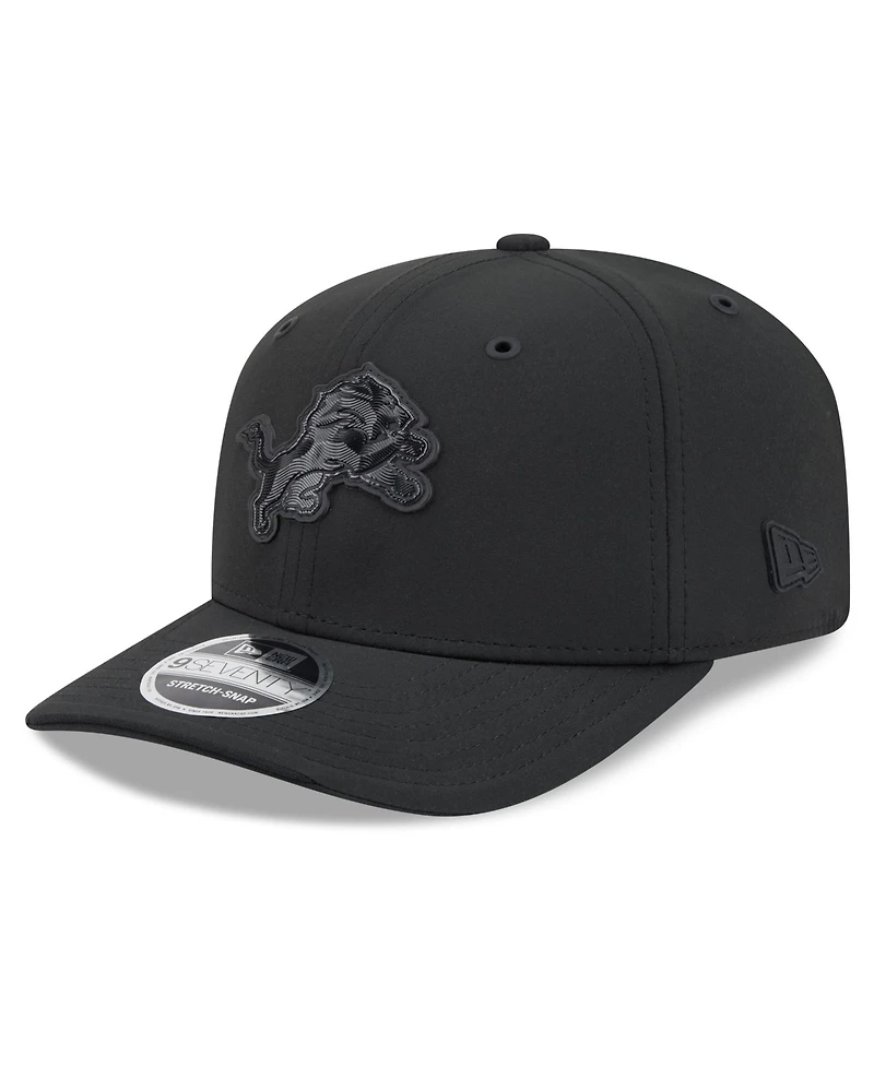 New Era Men's Black Detroit Lions 2026 Sideline 9SEVENTY Adjustable Hat