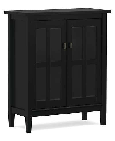Simpli Home Warm Shaker Solid Wood Low Storage Cabinet