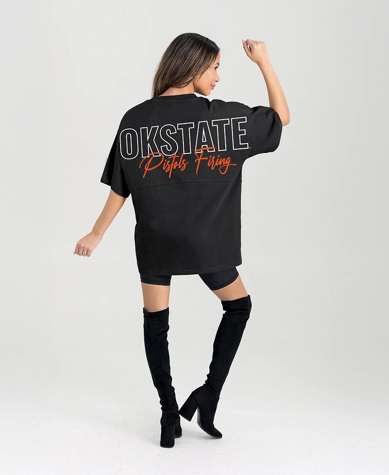 Gameday Couture Women's Black Oklahoma State Cowboys Oversized Back at Ya T-Shirt