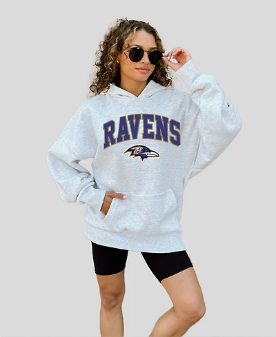 Gameday Couture Women's Ash Baltimore Ravens Fan Edition Premium Weight Hoodie