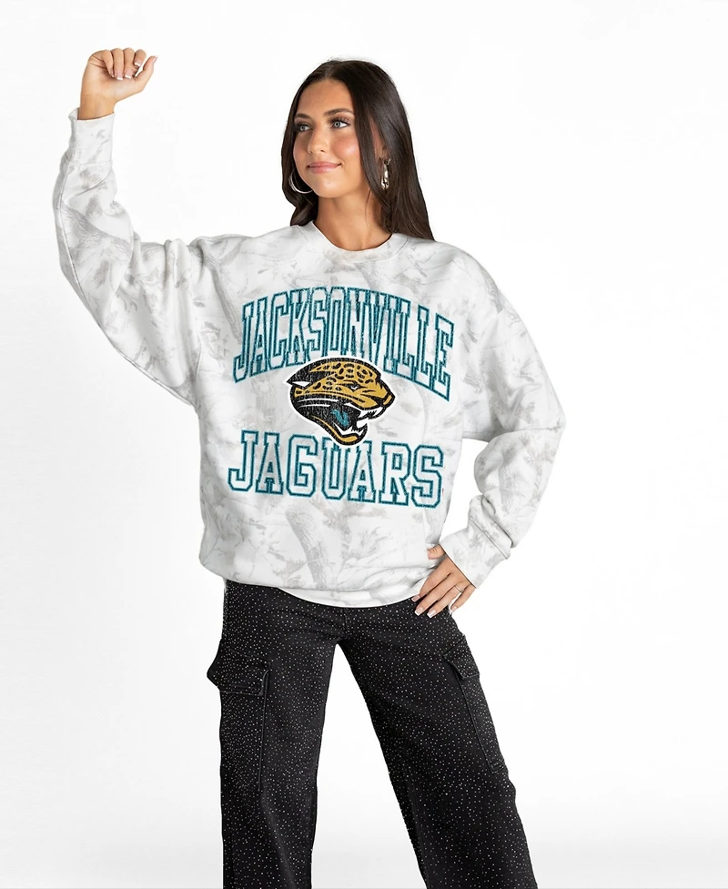 Gameday Couture Women's Arctic Camo Jacksonville Jaguars Whiteout Oversized Premium Fleece Sweatshirt