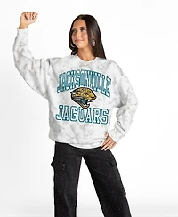 Gameday Couture Women's Arctic Camo Jacksonville Jaguars Whiteout Oversized Premium Fleece Sweatshirt