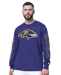 Starter Men's Purple Baltimore Ravens Clutch Hit Ii Long-Sleeve T-Shirt