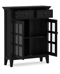 Simpli Home Acadian Solid Wood Entryway Storage Cabinet