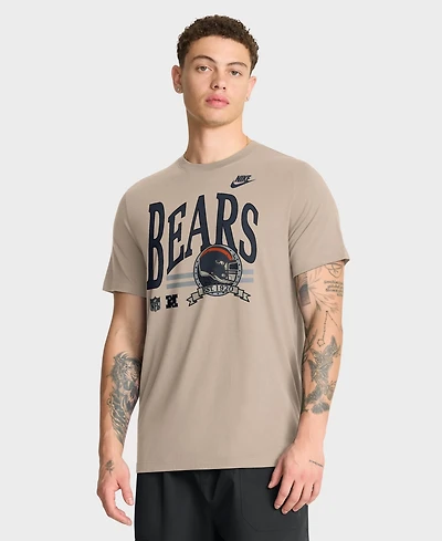 Nike Men's Sand Chicago Bears Rewind Tri-Blend T-Shirt