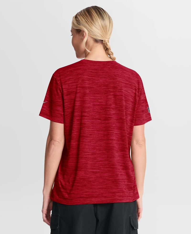 Nike Women's Scarlet San Francisco 49ers Sideline Velocity Dri-fit T-Shirt