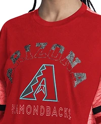 G-iii 4Her by Carl Banks Women's Red Arizona Diamondbacks Off-Season Oversized Top