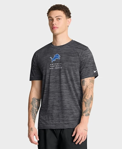 Nike Men's Anthracite Detroit Lions Velocity Ball Carrier Dri-fit T-Shirt