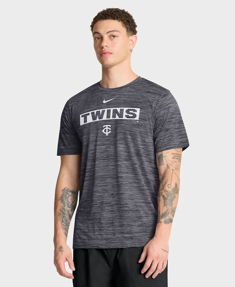 Nike Men's Black Minnesota Twins Velocity Dri-fit T-Shirt