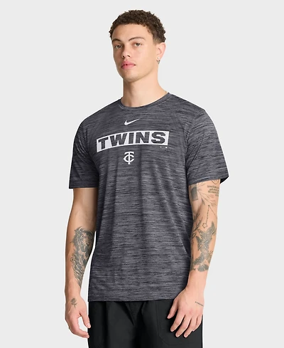 Nike Men's Black Minnesota Twins Velocity Dri-fit T-Shirt