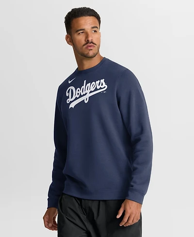 Nike Men's Navy Los Angeles Dodgers Primetime Wordmark Sweatshirt