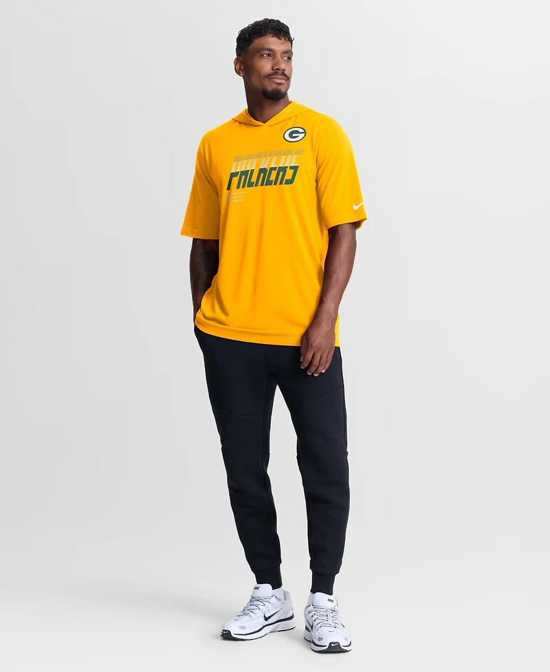 Nike Men's Gold Green Bay Packers Tri-Blend Hooded T-Shirt