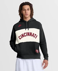 Nike Men's Black Cincinnati Reds 1975 Cooperstown Collection Legacy Color-Block Hoodie