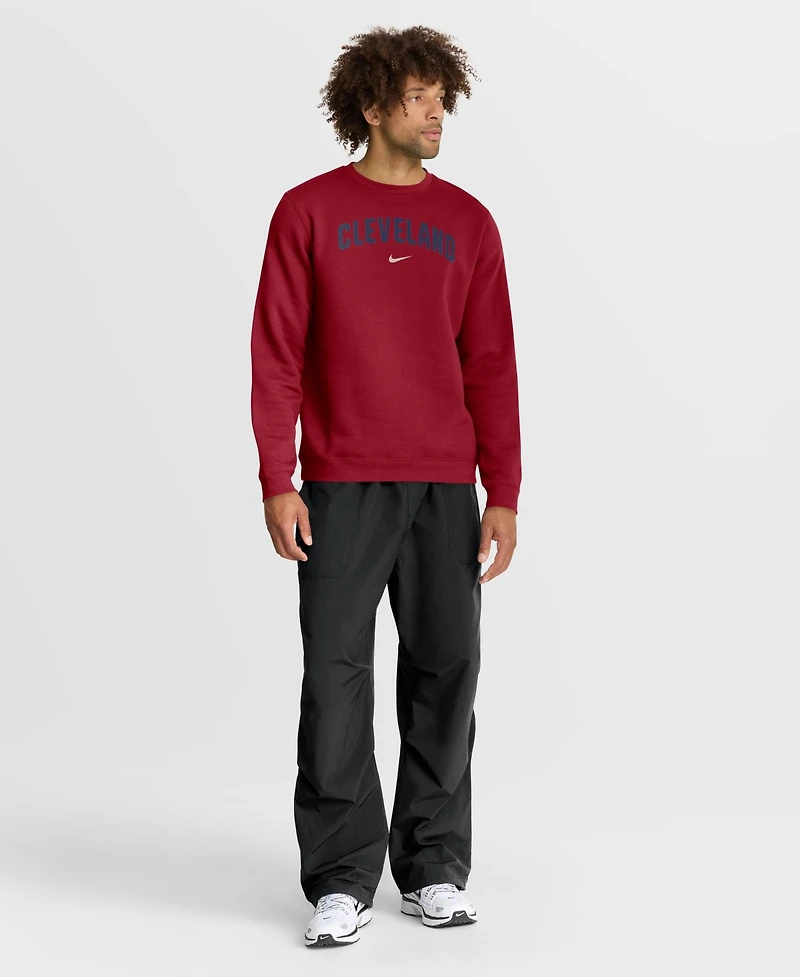 Nike Men's Red Cleveland Guardians City Connect Club Sweatshirt