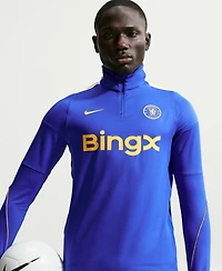 Nike Men's Blue Chelsea 2026/27 Strike Dri-FITLong sleeves Quarter-Zip Drill Jersey